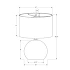 Monarch Specialties - Luminaire - 18 po H Lampe De Table - Abat-Jour Ivoire / Crème - Crème Céramique - Contemporain-Munie d'un cordon transparent de 6 pieds, cette lampe polyvalente peut être placée sur une table d'appoint ou d'appoint, une console, une table de nuit ou une table de chevet pour obtenir une source d'éclairage pratique