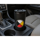 Oscardo - Tasse de voyage avec motif de la roue de médecine-Acier inoxydable à double paroi - Tasse de voyage durable de 330 ml (11,2 oz) avec isolation à double paroi qui garde les boissons chaudes jusqu’à 5 heures et froides jusqu’à 12 heures