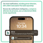Amazon - Sonnette vidéo Blink (2e génération) - Blanc-Enregistrez et partagez des clips — Stockez vos séquences en toute sécurité dans le cloud grâce à un essai gratuit de 30 jours et à l'abonnement Blink (vendu séparément)