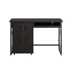 Thomasville - Bureau Azuria de 48 po de largeur avec rallonge coulissante et centre d’alimentation, espresso-Rallonge de 50,8 cm (20 po) avec profondeur de 47 cm (18,5 po)