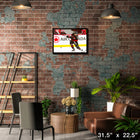Tim Stutzle Ottawa Senators Shooting sur toile - Toile encadree - 31" x 22"-Sous licence officielle de la LNH et de l'AJLNH