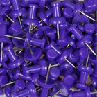 JAM Paper - Punaises colourées - violettes - paquet de 100-Gardez vos travaux scolaires, vos travaux de bureau, vos projets artistiques et visuels organisés avec des punaises colourées !