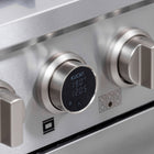 Kucht - 36 po Série KXP Cuisinière double énergie Gaz naturel - Acier inoxydable-La cuisinière à six foyers comprend un brûleur double de 20 000 BTU avec maintien au chaud, un brûleur de 15 000 BTU, un brûleur de 12 000 BTU, deux brûleurs de 9 000 BTU et un brûleur de 6 000 BTU