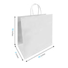 Reliabag - Sac En Papier Avec poignees Torsadees, Blanc, 13 po L X 7 po P X 13 po H, Paquet De 100-Poignees renforcees en ficelle torsadee