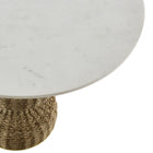 Modway - Zale 36 po Marbre et herbiers marins Table à manger, Blanc Naturel-7