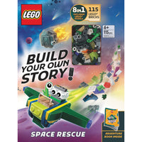 Sourcebooks - Livres LEGO -Construisez Votre Propre Histoire! Sauvetage dans l'Espace (Édition Anglais)-Modèles LEGO exclusifs: comprend plus de 100 éléments de brique pour construire Diod-E, Aster the Sprout, l'astéroïde en colère, une fusée et un modèle LEGO exclusif 4 en 1.