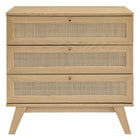 Modway - Soma 3 tiroirs Commode, Chêne-Coussinets de pied non marqués