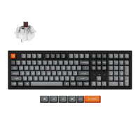 Keychron - Clavier mécanique sans fil K10 Max RGB - Échangeable à chaud - Commutateur marron - Disposition pleine taille - Noir-Connectivité exceptionnelle : Passez sans effort d'un appareil à l'autre grâce à la connexion sans fil 2,4 GHz ou Bluetooth 5.1, offrant des temps de réponse rapides et des capacités multitâches sur votre ordinateur, téléphone et tablette.
