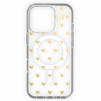 Ideal of Sweden - Coque transparente avec MagSafe pour iPhone 16 Pro Max - Cœurs dorés-Conception antichoc avec des bords surélevés pour protéger l’écran et l’appareil photo