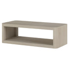 Hudson&Canal - Table basse rectangulaire Kellan (119 cm) - Blanc aulne-Le plateau de table et l'étagère inférieure ont tous deux une capacité de poids de 75 lb