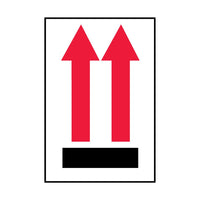 SPC - Etiquette avec flèche vers le haut rouge et ligne noire, 3 po l x 4 po L, 500/rouleau-etiquette d'expedition