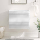 Modway - Render Support mural de 24" Armoire de toilette de salle de bain (lavabo non inclus) - Blanc-Coiffeuse à grains de noyer
