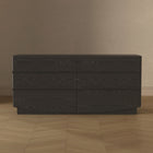 Manhattan Comfort - Ardea 72" Commode contemporaine à 6 tiroirs, double - noir-Assemblage à domicile requis Tout le matériel inclus