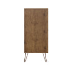 Manhattan Comfort - Ensemble de commodes de chambre à coucher mid-century modern rockefeller - nature et gris texturé - ensemble de 2-21,57 po L x 35,31 po l x 44,57 po H