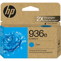 HP - Encre 936E EvoMore - rendement élevé - cyan -Cette cartouche allie des performances légendaires et la qualité que vous attendez, tout en respectant la planète