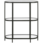 Hudson&Canal - Bibliothèque ovale Leif de 76 cm de large - Bronze noirci-Un design contemporain moderne pour votre bureau, votre bureau, votre salon et plus encore