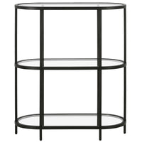 Hudson&Canal - Bibliothèque ovale Leif de 76 cm de large - Bronze noirci-Un design contemporain moderne pour votre bureau, votre bureau, votre salon et plus encore