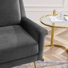 Modway - Chesapeake Performance Velvet Fauteuil - Gris or-Tissu résistant aux taches durable