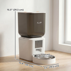 PawHut - Distributeur automatique de nourriture pour chat, WiFi 2,4G, contrôle intelligent par application, distributeur de nourriture pour animaux 8L-La double alimentation garantit la continuité des repas même en cas de coupure de courant inattendue  
