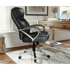 Flash Furniture - Fauteuil de direction à pivot, série Hercules pour tailles fortes, avec siège très large, noir (GO2092M1BK)-Soutien lombaire intégré