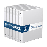 Davis Group Super économie, Reliure à anneaux ronds 1 po, paquet de 6 – Blanc-3 Reliure À Anneaux