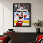 Frameworth - Jordan Staal Toile encadrée 20 po H x 29 po l Carolina Hurricanes Champions de la Coupe Stanley 2026 - Sous licence officielle LNH/AJLNH-Encadre professionnellement au Canada par Frameworth Sports Marketing