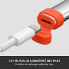 Stylet numérique Logitech Crayon pour tous les iPad (versions 2018 et ultérieures) avec technologie Apple Pencil - Orange-Logitech Crayon offre jusqu'à 7,5 heures d'écriture avec une seule charge.