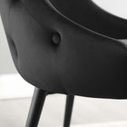 Modway - Adorn Touffe Performance Velvet Fauteuil d’appoint de salle à manger - Noir-Jambes noires effilées