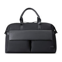 Bugatti - Madison Sac de sport - Noir-Fabriqué en 100 % nylon avec garniture en cuir PU lisse