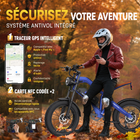 Gyrocopters - Moto électrique tout-terrain Ocean pour adultes - Vitesse 55 km/h - Autonomie PAS 115 km - Bleu-Traceur GPS antivol : Ce produit est accompagné d'un traceur GPS antivol gratuit. Gardez le contrôle grâce à une sécurité renforcée et au suivi de localisation en temps réel. Que vous soyez sur la route, stationné dans un lieu public ou que vous souhaitiez simplement surveiller votre véhicule, le suivi GPS offre une protection supplémentaire efficace. Ce traceur GPS est compatible uniquement avec le