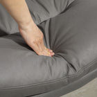 HOMCOM - Chaise de bureau sans accoudoirs à croisillons - gris-Hauteur d’assise réglable avec vérin à gaz de classe 3 fluide