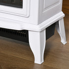 HOMCOM - Foyer électrique 750/1500 W, blanc-Dimension hors tout : 14,4 po l x 9,4 po P x 17,9 po H (36,5 x 24 x 45,5 cm)  
