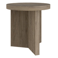 Hudson&Canal - Table d'appoint ron Holm 22" L - Chêne gris vieilli-Un design scandinave contemporain pour votre salon, votre bureau et plus encore