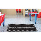 Ashley Productions - The Original Fun Mat - Mat Runner - 15 -5" x 47" - Rêve Crois - Réalise - Noir avec des Points Blancs.-Antidérapant et durable : Le support en caoutchouc robuste garantit la sécurité et la durabilité, idéal pour les zones à fort passage.