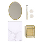 U Brands - Trousse d’accessoires magnétiques pour casier, 6 unités-Un design élégant avec accessoires marbrés raffinés et détails dorés, idéal pour décorer un casier