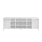 Prepac - Cabinet à chaussures d'entrée 60 po avec banc pour organisation et rangement de salle de boue avec 14 compartiments à chaussures - Blanc-Banc de rangement élégant pour chaussures et bottes : Un ajout élégant et polyvalent à n'importe quel hall, vestiaire, buanderie ou chambre à coucher, ce banc de rangement pour chaussures et bottes présente des lignes épurées et un pied en bois massif fini dans un stratifié blanc pur
