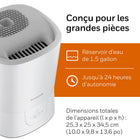 Honeywell - Humidificateur à vapeur tiède-Réservoir à remplissage par le haut et à large ouverture, facile à remplir et à nettoyer. couvercle amovible