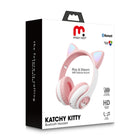 MyBat - Casque Bluetooth Pro Katchy Kitty,  Rose-Avec une distance de fonctionnement allant jusqu'à 10 mètres et une batterie au lithium rechargeable de 400 mAh, il offre environ 7 heures de lecture de musique ou de conversation