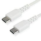 StarTech Câble USB-C vers USB-C de 2 m - Blanc-Chargez vos appareils à l'aide d'un câble USB 2.0 haut de gamme conçu pour résister à votre utilisation quotidienne