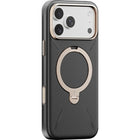 Torras - Coque Ostand Q3 VegSkin pour iPhone 17 Pro Max - Noir-Protection contre les chutes de 10 pi, prête pour l’aventure. Deux fois plus résistant que les exigences de chute de la norme MIL-STD-810H. Protection au-delà des normes militaires. Technologie d’amortissement des chocs ShockMATMC brevetée. Bordure surélevée autour de l’appareil photo et rebord d’écran.