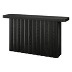 Hudson&Canal - Console rectangulaire cannelée Olie de 140 cm de large - Grain noir-La table de montage supporte un poids maximal de 60 livres