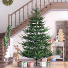 HOMCOM - Arbre de Noël artificiel 7.5' avec design à charnière-La construction à charnières, la conception des sections et l'ouverture automatique des branches permettent une installation rapide 