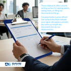 Davis Group - Planchettes à pince à ressort, format lettre, 9 po l x 12 po H – Bleues - 6 par paquet-Les planchettes sont munies d’une pince en métal solide
