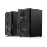 Edifier - R33BT Système d'enceintes actives Bluetooth pour ordinateur - Noir-Équipées du Bluetooth V5.0 et d'une entrée AUX 3,5 mm, ces enceintes de bibliothèque Edifier R33BT se connectent de manière transparente à une large gamme d'appareils, des téléphones intelligents et ordinateurs portables aux PC et tablettes