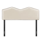 Modway - Cosette Performance Velvet Tête de lit Queen size, Albâtre-Amorti en mousse dense