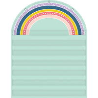 Teacher Created Resources Tableau à 7 pochettes - Oh Happy Day Rainbow-La surface non poreuse est facile à nettoyer et peut être essuyée ou pulvérisée avec un désinfectant pour aider à prévenir la propagation des germes.