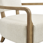 Modway - Zinnia Mélange de lin Chaise d’accent - Ivoire-8