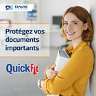 Reliure de présentation en suède, anneaux en D, 11 po x 17 po, 1 po, blanc-5