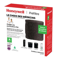 Honeywell - Préfiltre universel de purificateur d’air au carbone-Désodorise l’air - Le charbon actif dans ce préfiltre est très efficace pour neutraliser les odeurs dans l’air. Il agit en absorbant et en piégeant les odeurs désagréables, telles que les odeurs de cuisson, les odeurs d’animaux de compagnie et la fumée, laissant votre espace sentir plus frais et plus confortable