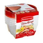 RubbermaidMD – Petits bols Take Alongs pour aliments, rouge, paq./4-Parfait pour la boîte à lunch, les collations et l’artisanat